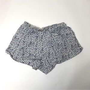 GAP Pajama Shorts – XS, White with Blue Floral Print